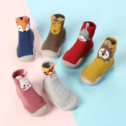 Spring/Fall Kids' Walking Floor Socks - Non-Slip, Soft for Indoors