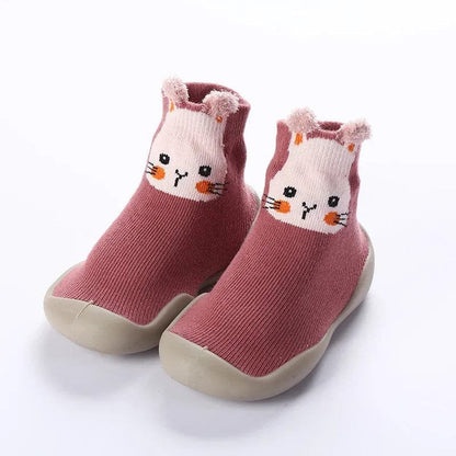 Spring/Fall Kids' Walking Floor Socks - Non-Slip, Soft for Indoors