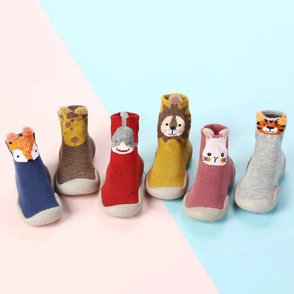 Spring/Fall Kids' Walking Floor Socks - Non-Slip, Soft for Indoors