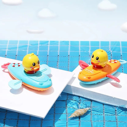 Chain Rowing Boat & Floating Duck, Baby Bath Water Play Toys