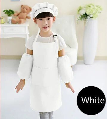 4pcs Kids' Apron Set - Front Pocket, Craft & Cooking Aprons
