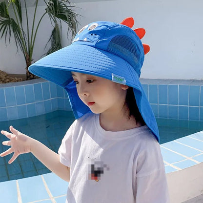 Kids Summer Sun Hat with Neck & Ear Cover - UV Protection
