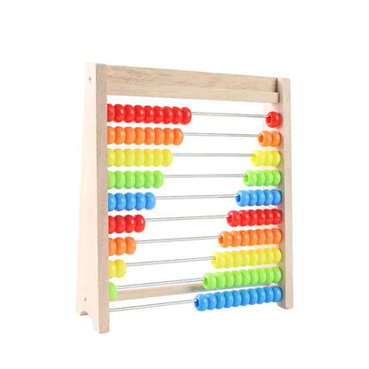 Montessori Wooden Abacus – Rainbow Counting Beads