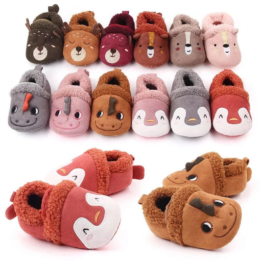 Adorable Knit Baby Slippers - Cartoon Anti-Slip Prewalkers