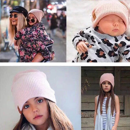 Newborn Knitted Baby Hat - Solid, Crochet Beanie for Kids