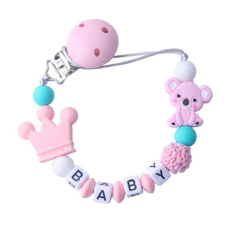 Koala Silicone Pacifier Chain & Molar Bracelet Set