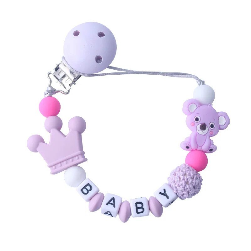Koala Silicone Pacifier Chain & Molar Bracelet Set