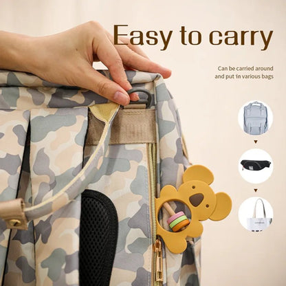 1PC Koala & Elephant Silicone Teether Handbell Rattles
