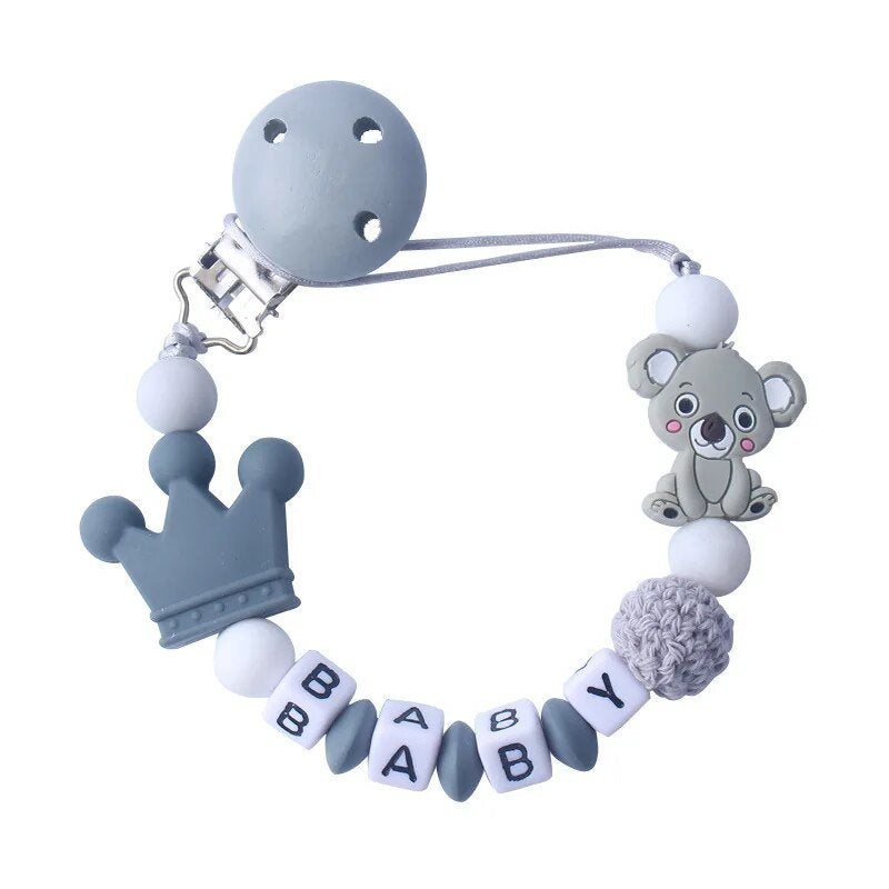 Koala Silicone Pacifier Chain & Molar Bracelet Set