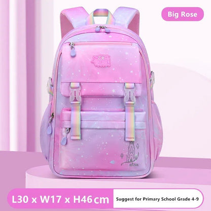 Cute Korean-Style Girls' Elementary School Backpack: Waterproof, Purple