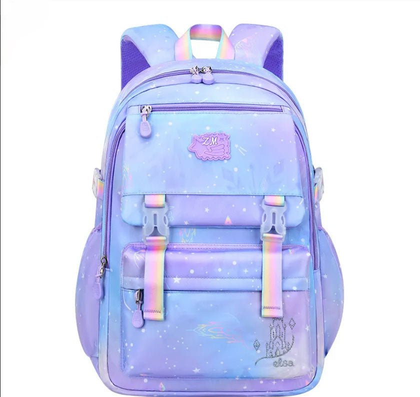 Cute Korean-Style Girls' Elementary School Backpack: Waterproof, Purple