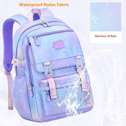 Cute Korean-Style Girls' Elementary School Backpack: Waterproof, Purple
