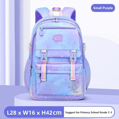 Cute Korean-Style Girls' Elementary School Backpack: Waterproof, Purple