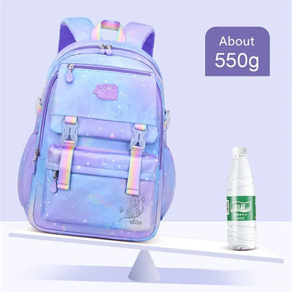 Cute Korean-Style Girls' Elementary School Backpack: Waterproof, Purple