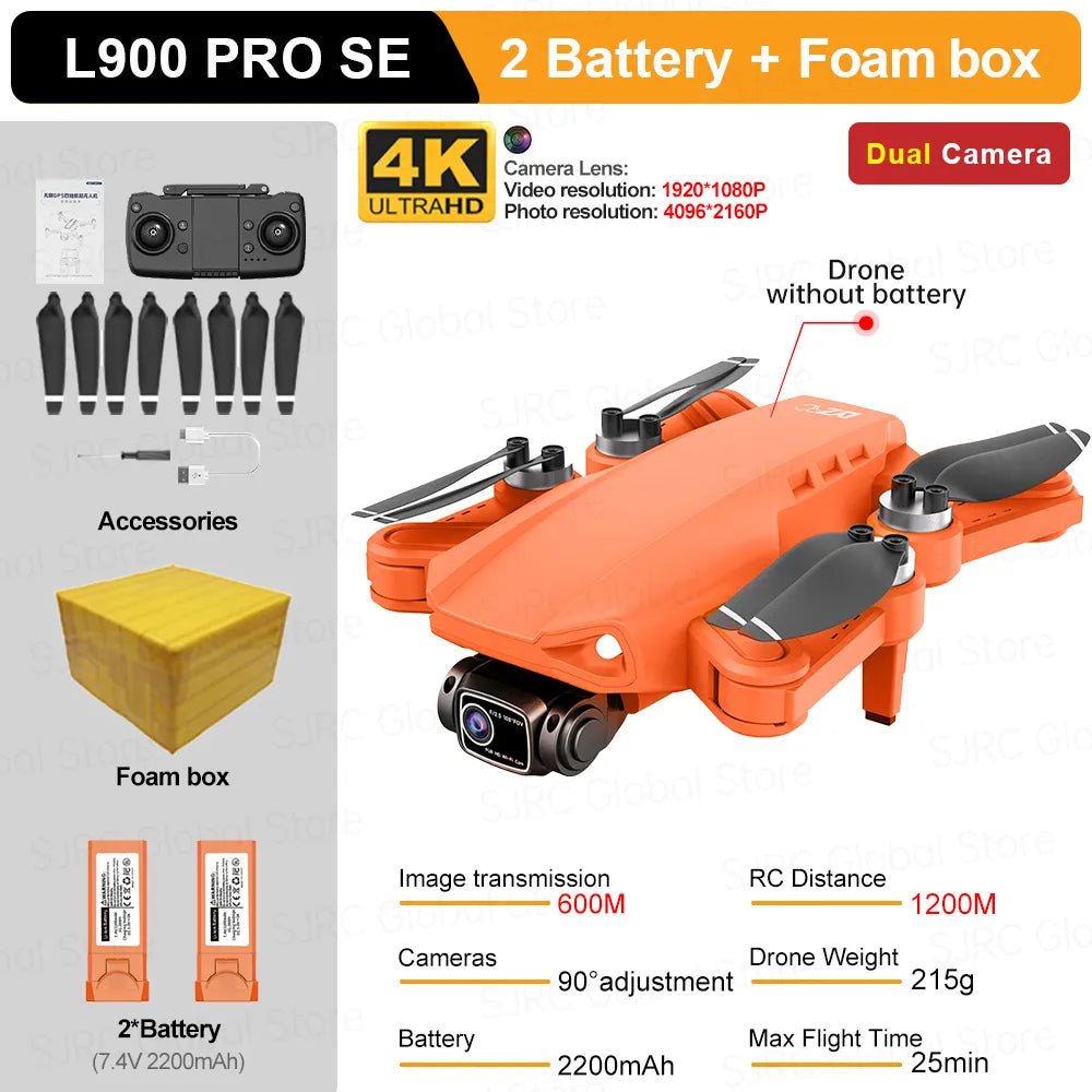 L900 Pro SE Max GPS Drone - 4K Camera, 5G Wifi FPV, Foldable RC Quadcopter