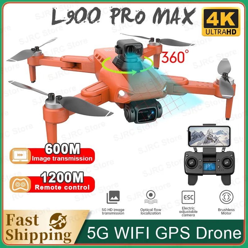 L900 Pro SE Max GPS Drone - 4K Camera, 5G Wifi FPV, Foldable RC Quadcopter