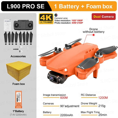 L900 Pro SE Max GPS Drone - 4K Camera, 5G Wifi FPV, Foldable RC Quadcopter