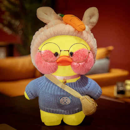 30cm Cute Cafe Duck, Soft Stuffed Animal Pillow Toy
