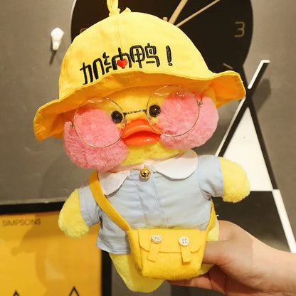 30cm Cute Cafe Duck, Soft Stuffed Animal Pillow Toy