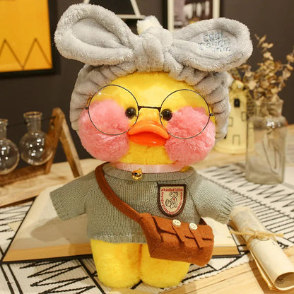 30cm Cute Cafe Duck, Soft Stuffed Animal Pillow Toy