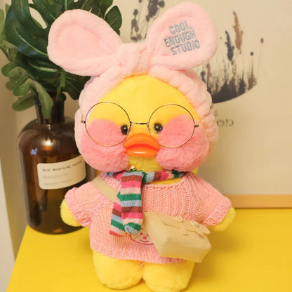 30cm Cute Cafe Duck, Soft Stuffed Animal Pillow Toy