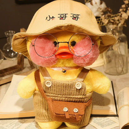 30cm Cute Cafe Duck, Soft Stuffed Animal Pillow Toy