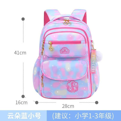 Orthopedic Girls' Primary School Backpack: Gradient Color, Large Capacity