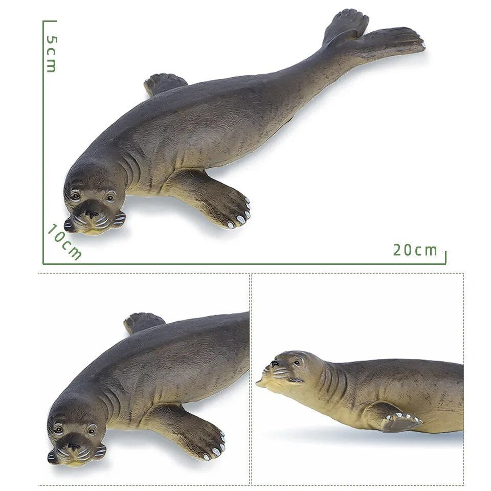 Large Soft Rubber Sea Life Figures - Whale & More, Educational Toy