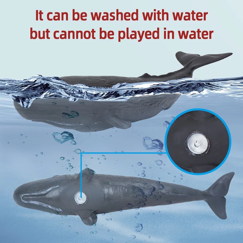 Large Soft Rubber Sea Life Figures - Whale & More, Educational Toy