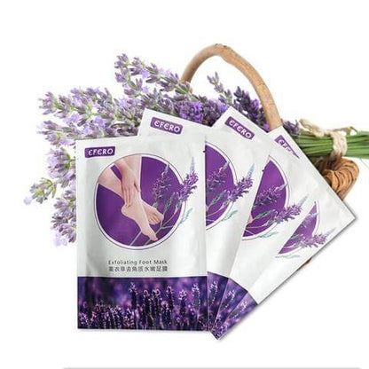 2pcs=1pair Lavender Foot Mask Remove Dead Skin Exfoliating Socks Pedicure