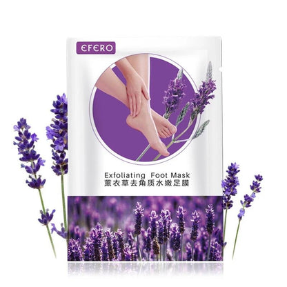 2pcs=1pair Lavender Foot Mask Remove Dead Skin Exfoliating Socks Pedicure