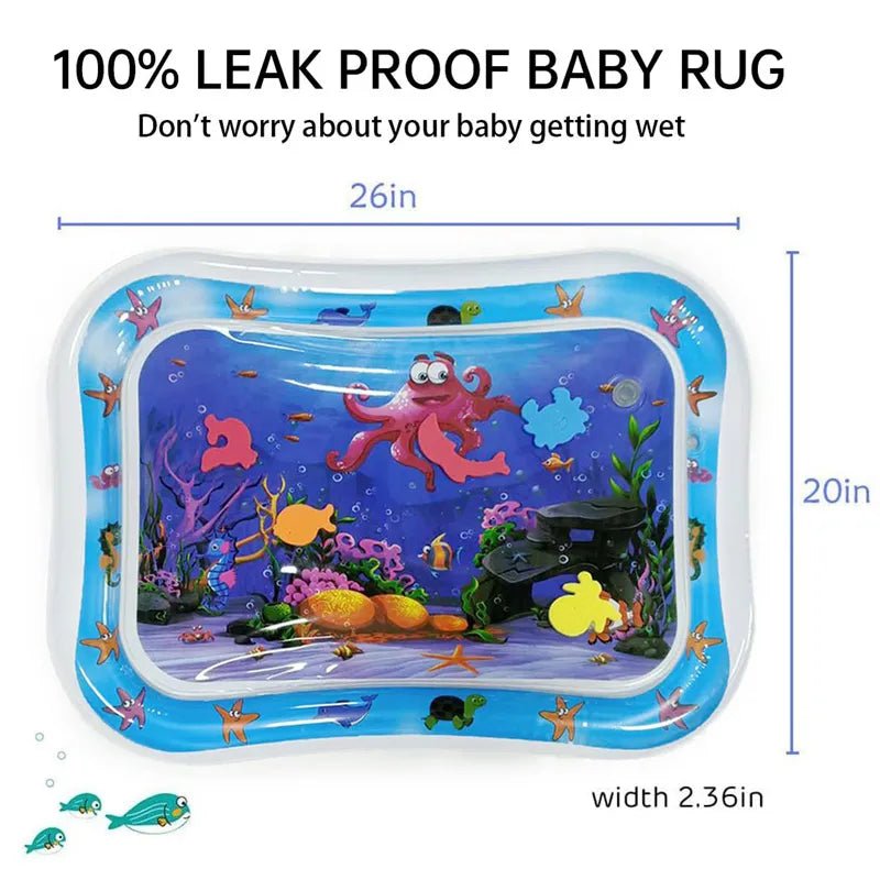 Inflatable Baby Water Play Mat - PVC Tummy Time Pad for Toddlers