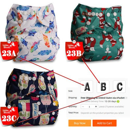 Baby Washable Reusable Cloth Pocket Nappy Diaper