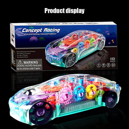 Colorful LED Light-Up Electric Racing Car Toy for Kids