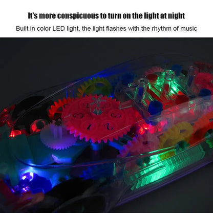 Colorful LED Light-Up Electric Racing Car Toy for Kids