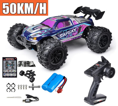 75KM/H 4x4 RC Monster Truck - LED, Brushless, 1/16 Scale
