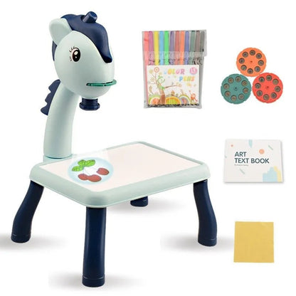 LED Projector Kids' Art Table - Educational Painting Board Toy