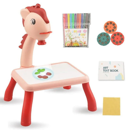 LED Projector Kids' Art Table - Educational Painting Board Toy
