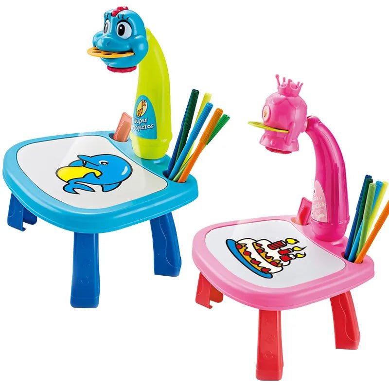 LED Projector Kids' Art Table - Educational Painting Board Toy