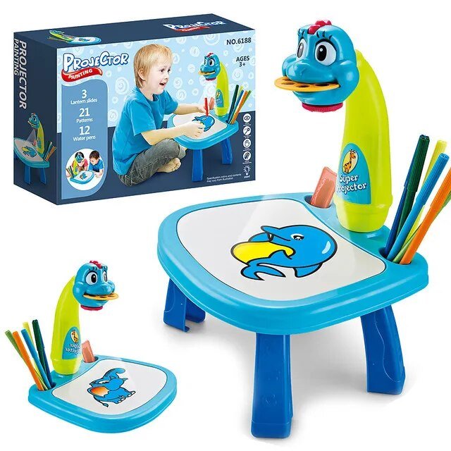 LED Projector Kids' Art Table - Educational Painting Board Toy