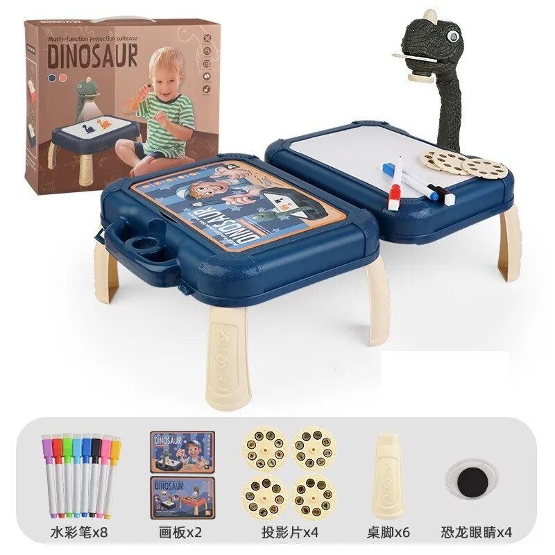 LED Projector Kids' Art Table - Educational Painting Board Toy