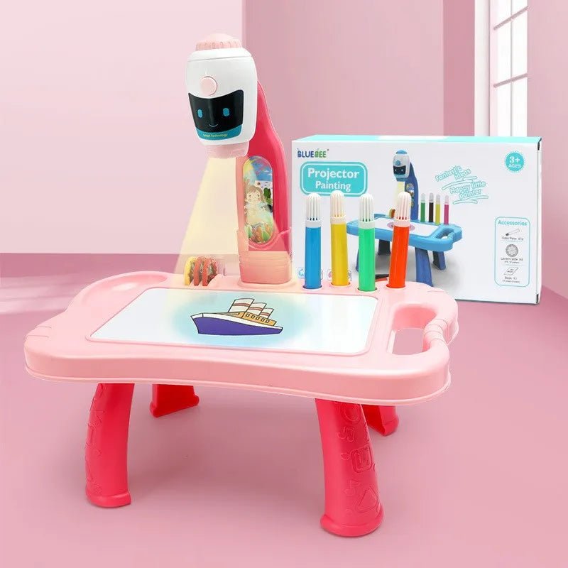 LED Projector Kids' Art Table - Educational Painting Board Toy