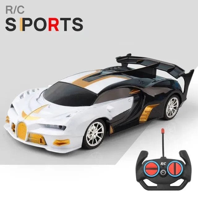 1/18 RC Sports Car with LED Light - 2.4G High-Speed Drift Toy