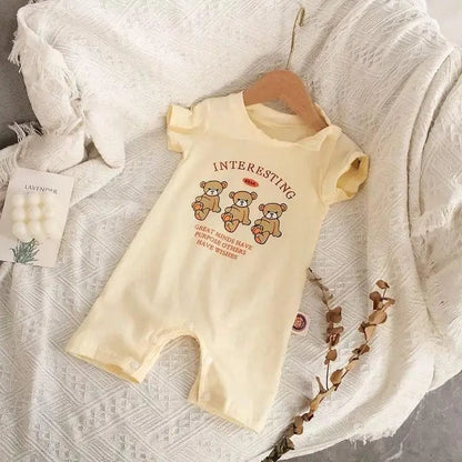 0-24M Summer Romper: Short Sleeve for Baby Boys & Girls