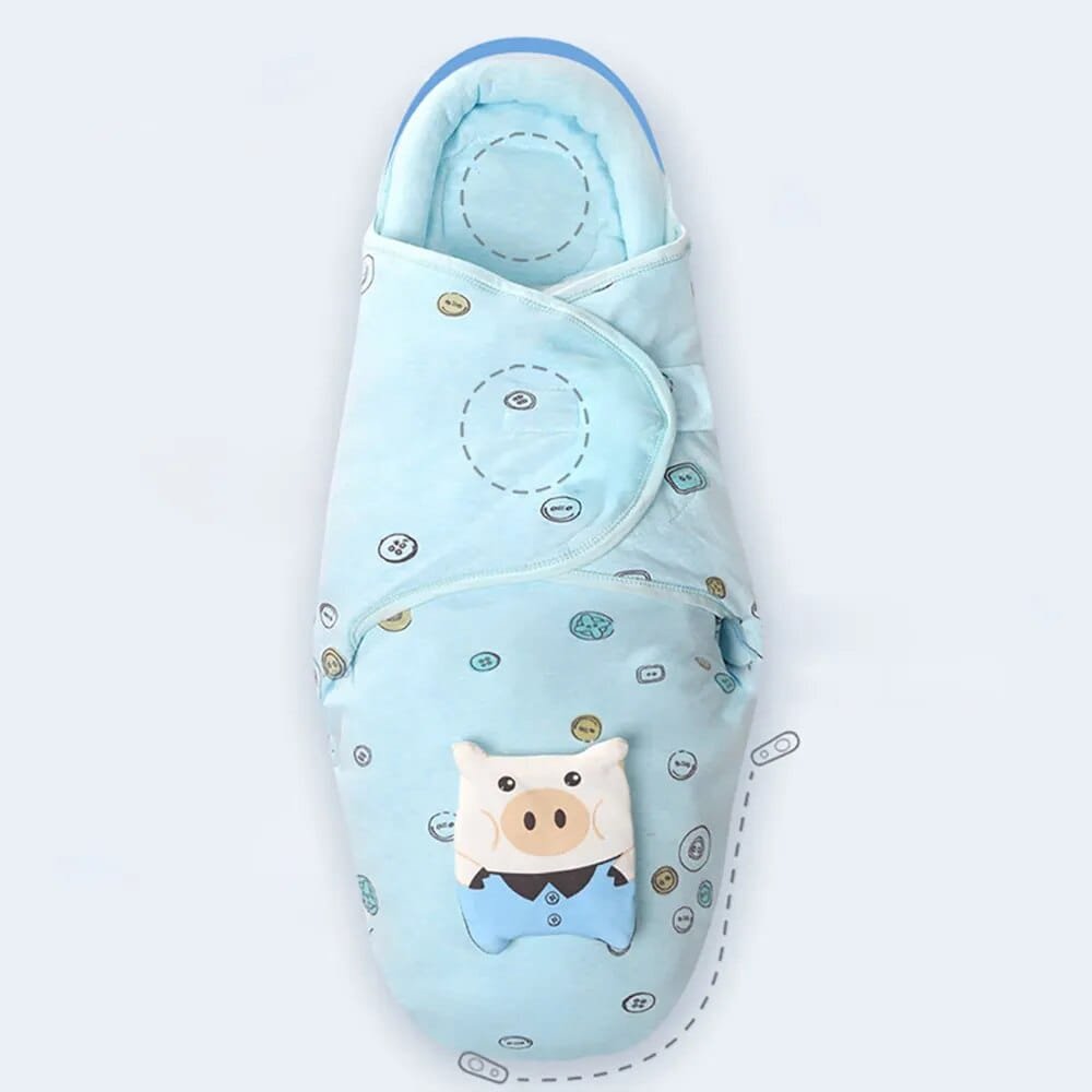 Newborn Baby Sleeping Bag: Head Shaping Design, Anti-Startle, 1Tog