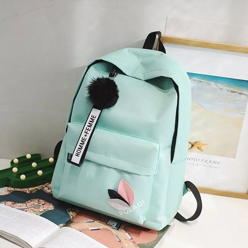 5Pc Harajuku Kawaii School & Laptop Bag Set for Teen Girls