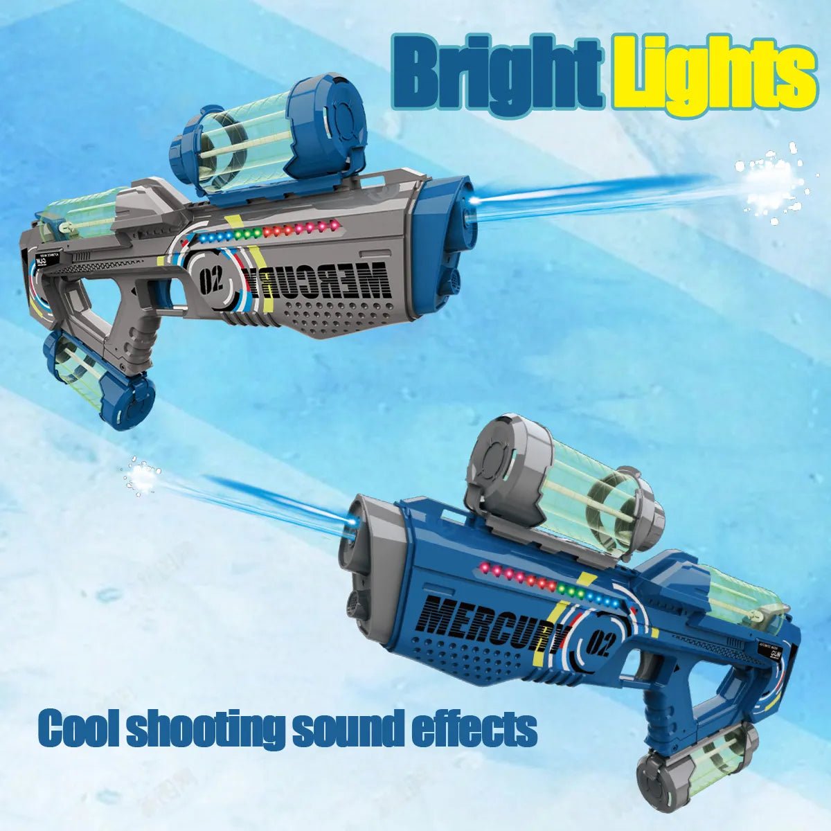Automatic Water Gun with Light for Kids' Summer Fun