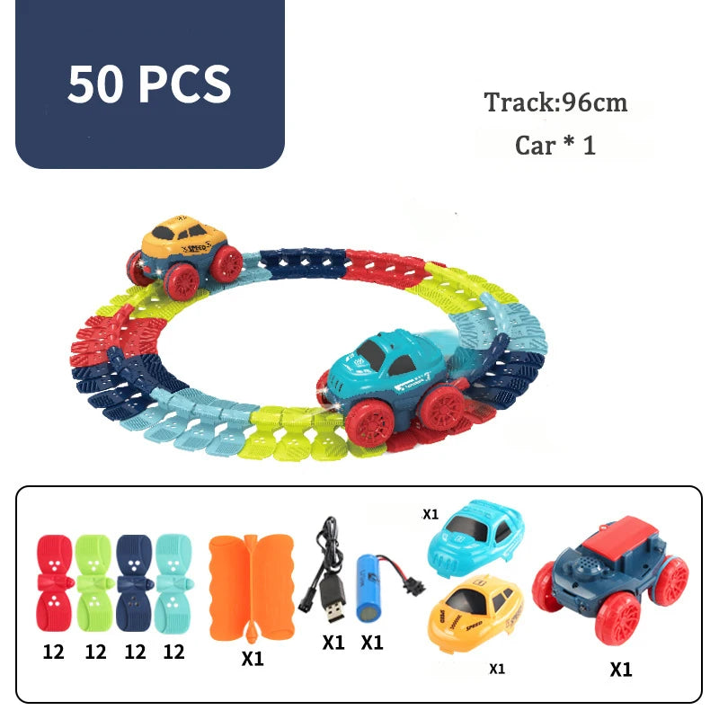 Changeable LED Race Track Set – DIY Railway Kit