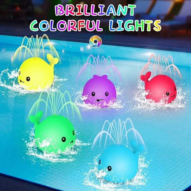 Whale Light-Up Sprinkler Bath Toy for Toddlers & Infants - Fun & Safe