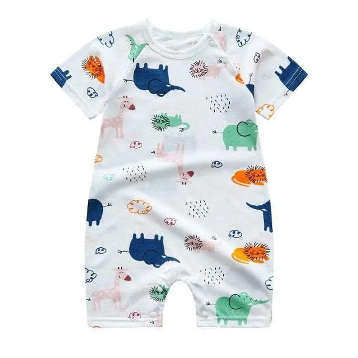 0-24M Summer Romper: Short Sleeve for Baby Boys & Girls